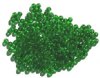 100 4mm Transparent Kelly Green Round Glass Beads